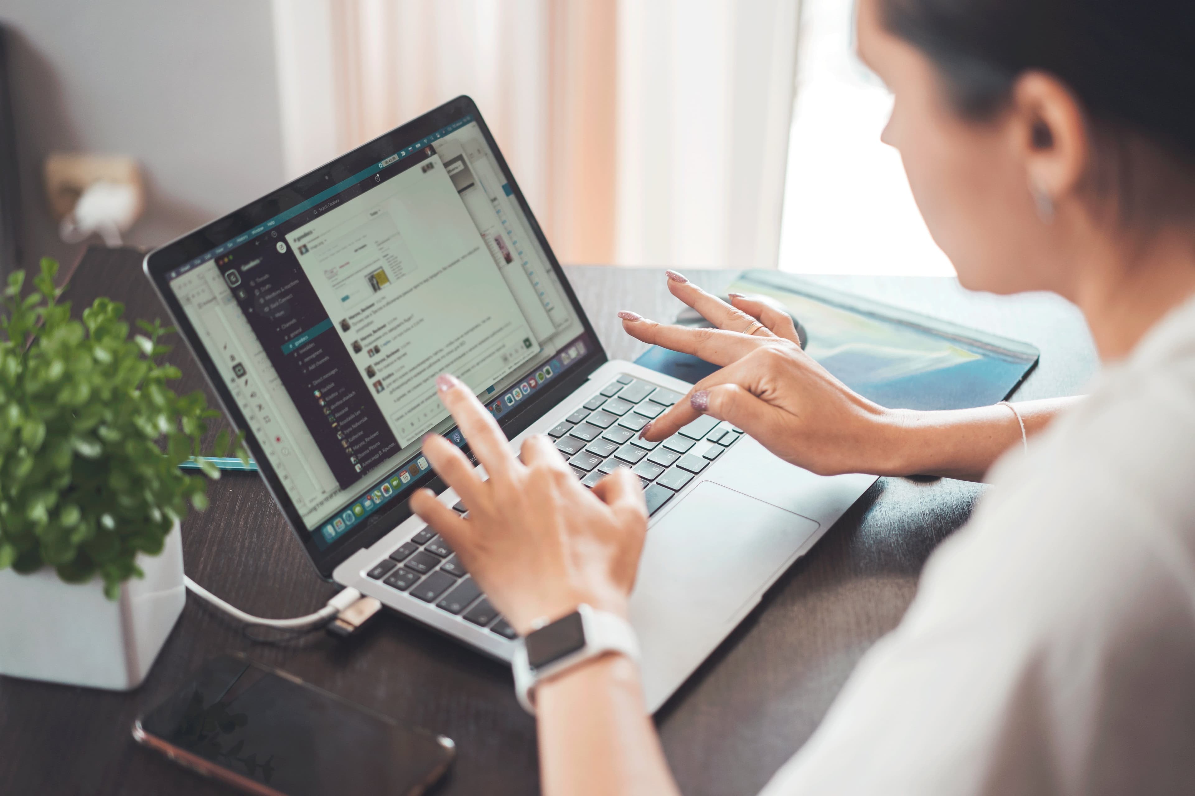 A student joining a live online class on a laptop